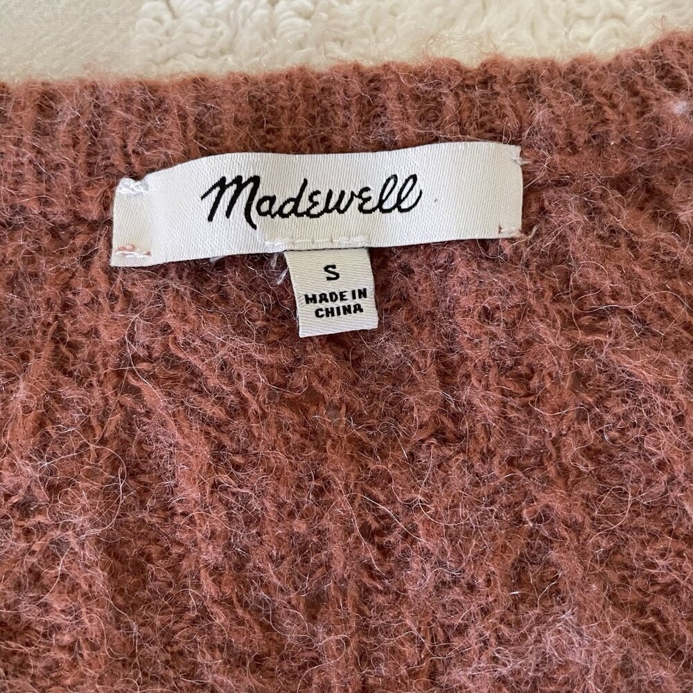 Madewell Sweater Womens Small Orange Alna Knitted Alpaca Blend Casual - Picture 2 of 8